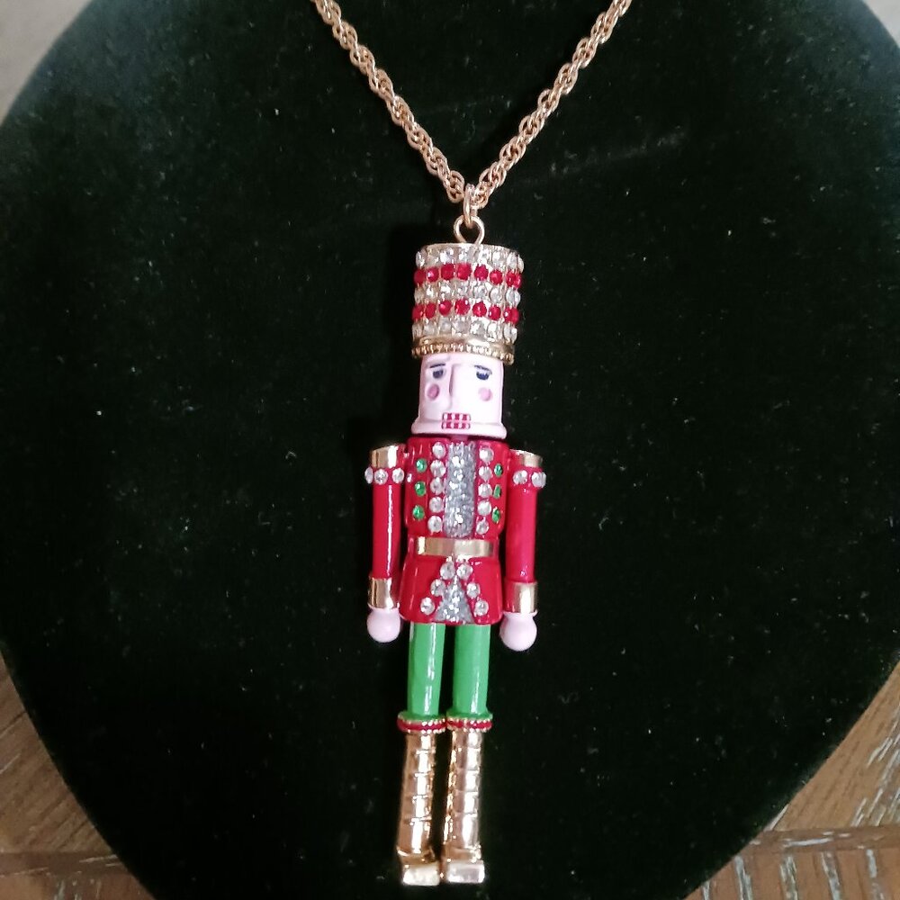 BETSEY JOHNSON Christmas Holiday Nutcracker Necklace